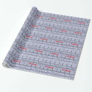 Funny Nurse Gift Wrapping Paper Oh Crap