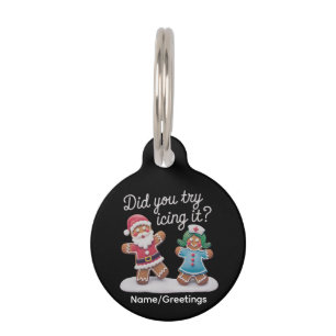Funny Nurse Gingerbread Christmas Humor Pet Tag