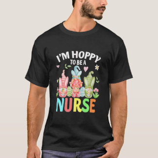 Funny Nurse Gnomes Easter Day Bunny Eggs Rn Icu Cn T-Shirt