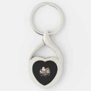 Funny Nurse Halloween Ghost Design Essential T-Shi Key Ring