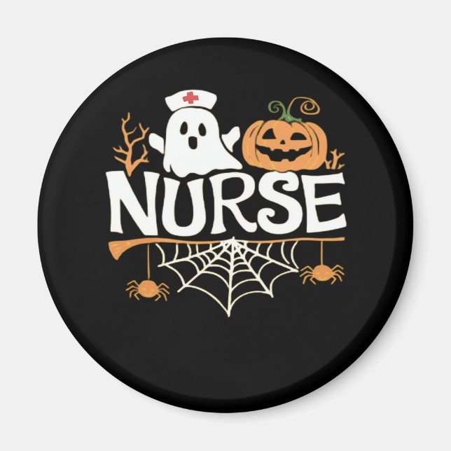 Funny Nurse Halloween Ghost Design Essential T-Shi Magnet (Front)