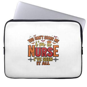 Funny Nurse Halloween You Cant Scare Me Laptop Sleeve