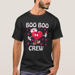 Funny Nurse Heart Boo Boo Crew Valentine's Day Hea T-Shirt