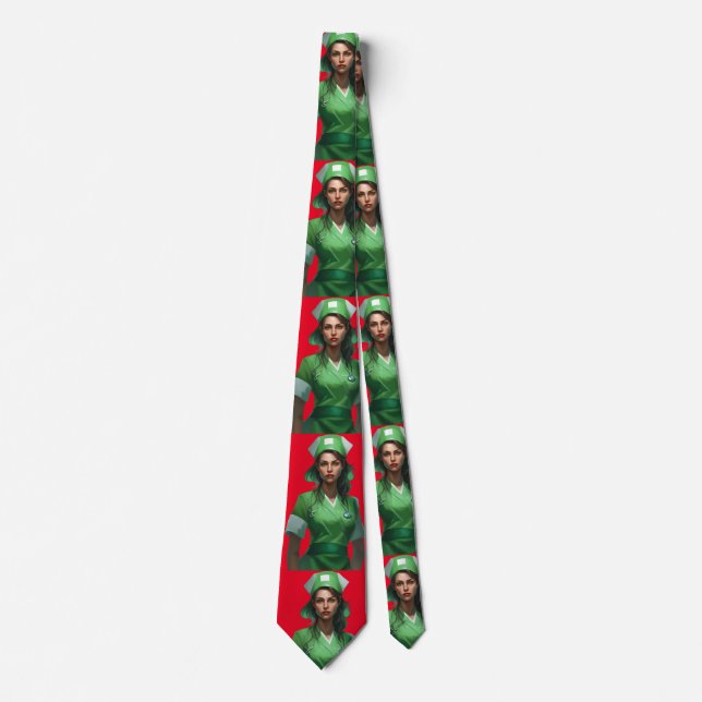 Funny Nurse Icing It Thunder_Cove Tie (Front)