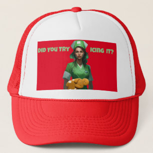Funny Nurse Icing It Thunder_Cove Trucker Hat