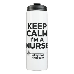 Funny Nurse Keep Calm Vintage Engraving Shirt Desi Thermal Tumbler
