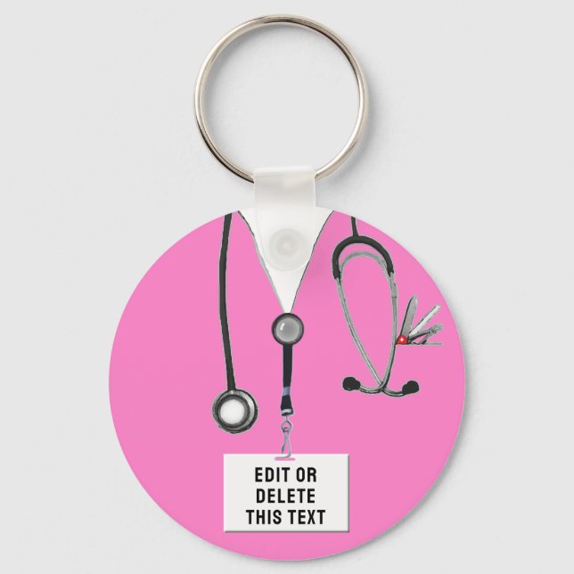 Funny Nurse Key Ring (Front)