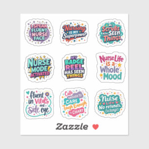 Funny Nurse Life Sticker Sheet