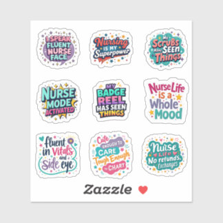 Funny Nurse Life Sticker Sheet