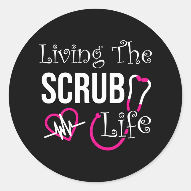 Funny Nurse Nursing Medical CNA Nurses Classic Round Sticker (Front)