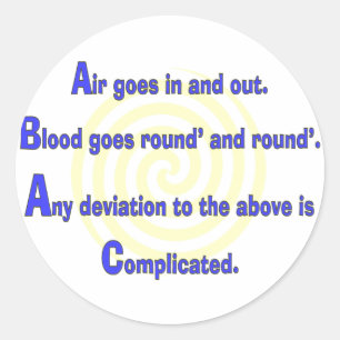 Funny Nurse or Respiratory Therapy Gifts Classic Round Sticker