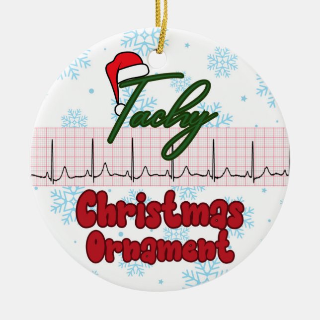 Funny Nurse Ornament. Doctor Ornament.  Ceramic Ornament (Front)