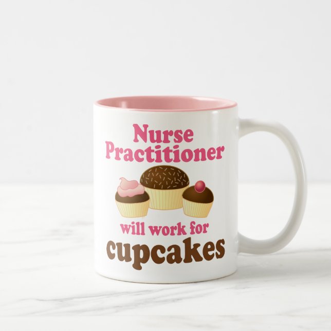 Funny Nurse Practitioner Two-Tone Coffee Mug (Right)