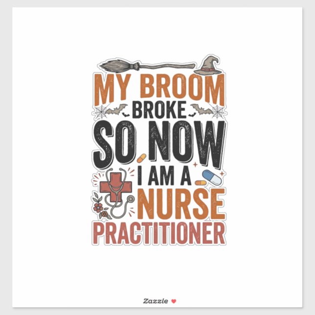 Funny Nurse Practitioner Witch Halloween Design_1 (Sheet)