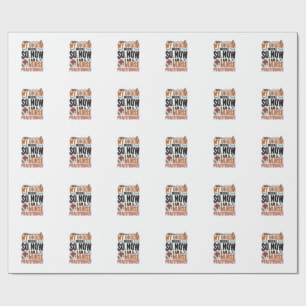 Funny Nurse Practitioner Witch Halloween Design_1 Wrapping Paper