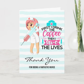 Funny Nurse Saying with Big Hypodermic Needle Card