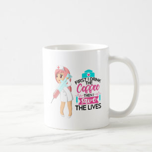 Funny Nurse Saying with Big Hypodermic Needle Coffee Mug
