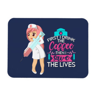 Funny Nurse Saying with Big Hypodermic Needle Magnet