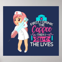Funny Nurse Saying with Big Hypodermic Needle