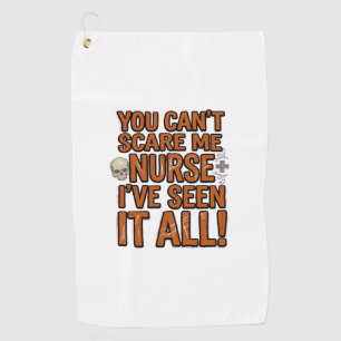 Funny Nurse Seen It All Vintage Halloween Design_1 Golf Towel