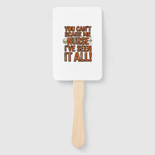 Funny Nurse Seen It All Vintage Halloween Design_1 Hand Fan