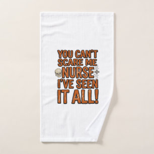 Funny Nurse Seen It All Vintage Halloween Design_1 Hand Towel