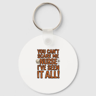 Funny Nurse Seen It All Vintage Halloween Design_1 Key Ring