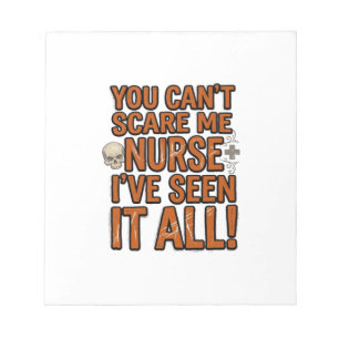 Funny Nurse Seen It All Vintage Halloween Design_1 Notepad