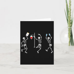 Funny Nurse Skeleton Halloween Skeleton Costume  Card