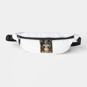 Funny Nurse Skeleton Tarot Card Halloween Nursing Bum Bags