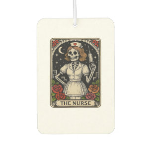 Funny Nurse Skeleton Tarot Card Halloween Nursing  Car Air Freshener