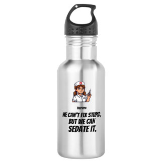 Funny Nurse Stainless Steel Water Bottle 