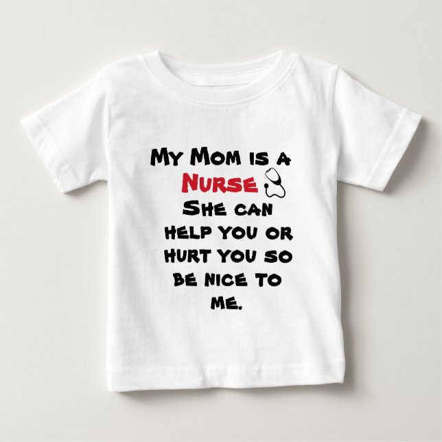 Funny Nurse Stethoscope Baby T-shirt (Front)