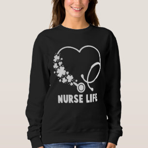 Funny Nurse Stethoscope Heart Loves St Patrick S D Sweatshirt