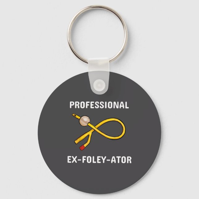 Funny Nurse Urology Crew T- Catheter Joke Student  Key Ring (Front)