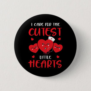 Funny Nurse Valentine’s Day Rn Icu Er Women V-day 6 Cm Round Badge