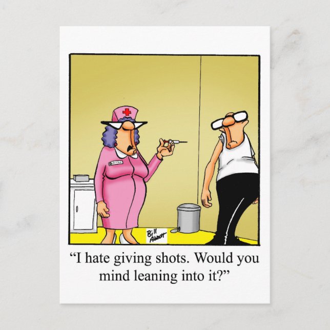 Funny Nurses’s Day Humour Postcard (Front)