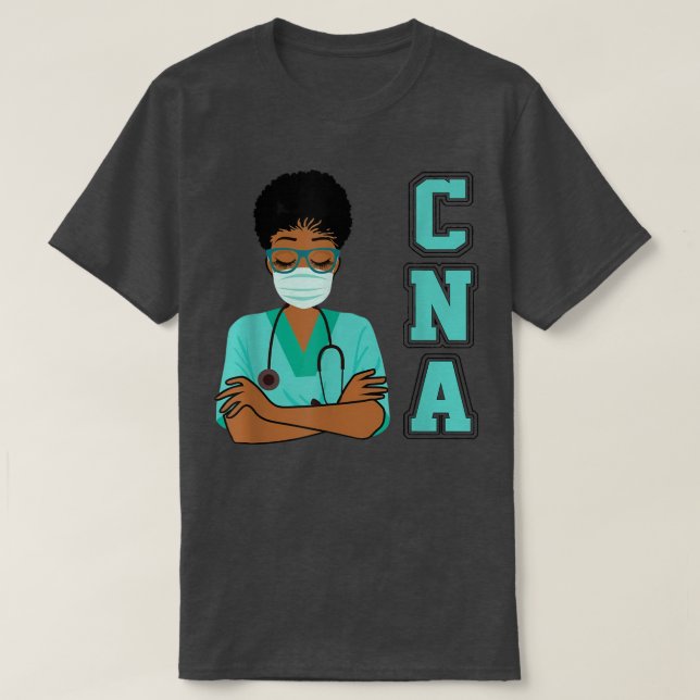 Funny Nursing BlackCna Magic Afro Girl Pride Women T-Shirt (Design Front)