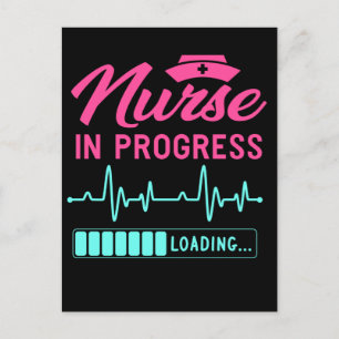 Funny Nursing Future Registered Nurse Loading Postcard