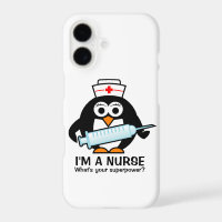 Funny nursing iPhone 11 case | cute penguin nurse