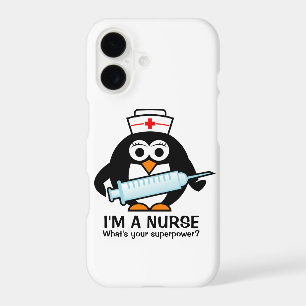 Funny nursing iPhone 11 case cute penguin nurse