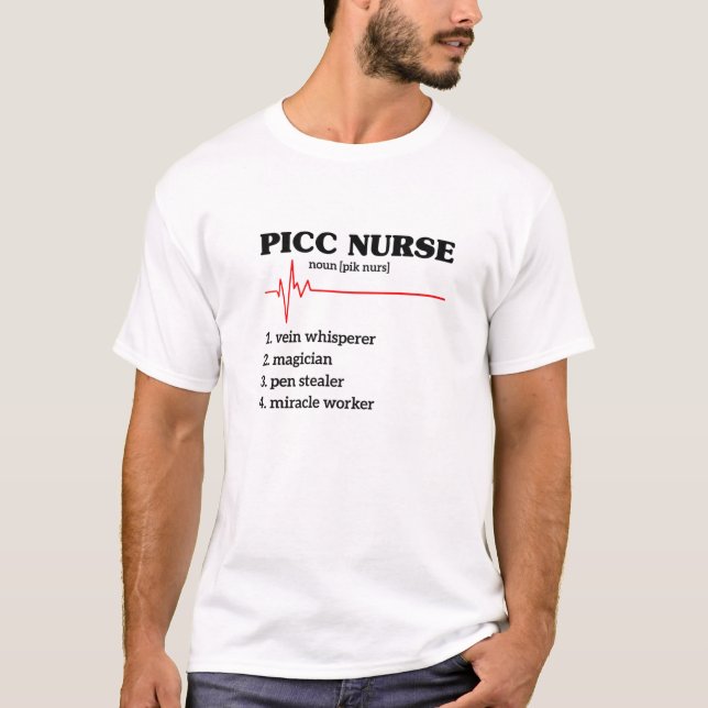 Funny Nursing Picc Team Nurse Registered Therapy N T-Shirt (Front)