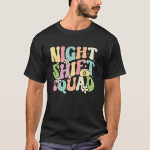 Funny Nursing Rn Lpn Cna Owls Night Shift Lover Fo T-Shirt