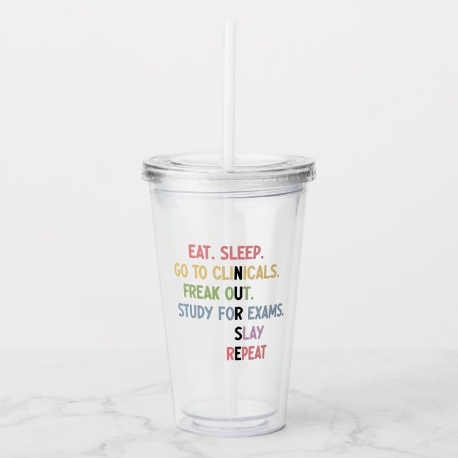 Funny Nursing School student Future Nurse Gifts Acrylic Tumbler (Front)