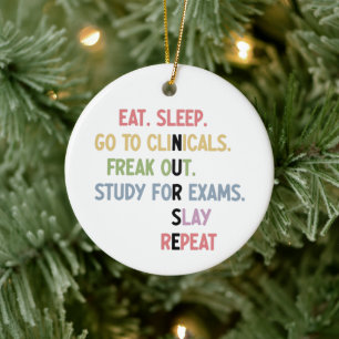 Funny Nursing School student Future Nurse Gifts Ceramic Ornament