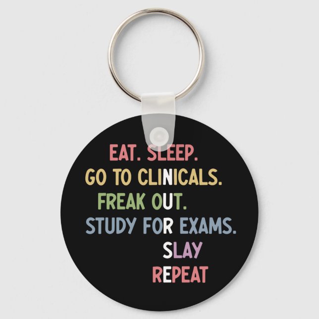 Funny Nursing School student Future Nurse Gifts Key Ring (Front)
