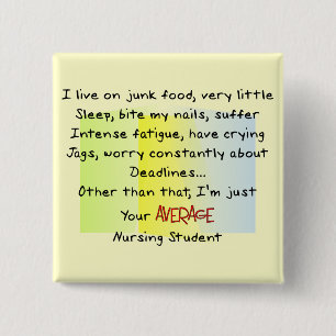 Funny Nursing Student Gifts 15 Cm Square Badge