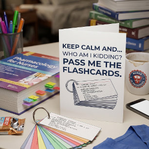 Funny Nursing Student Study Flashcards Card