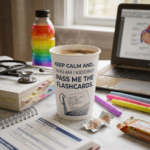 Funny Nursing Student Study Flashcards Paper Cups