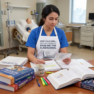 Funny Nursing Student Study Flashcards Standard Apron